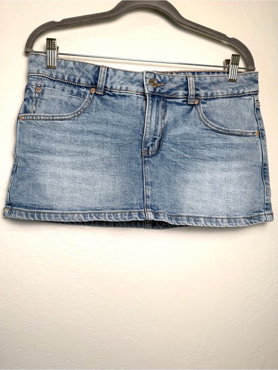 Garage Dresses & Skirts - Garage Denim Micro Mini Skirt Blue Light Wash Jean Skirt Skort Size Medium